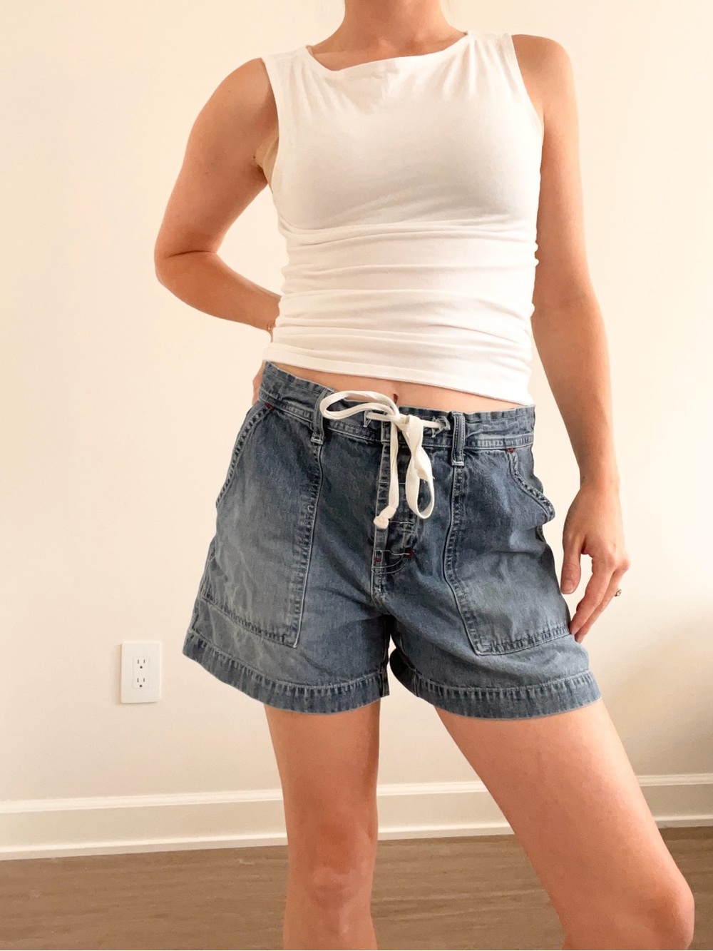 Vintage Y2K Old Navy Drawstring Jean Shorts